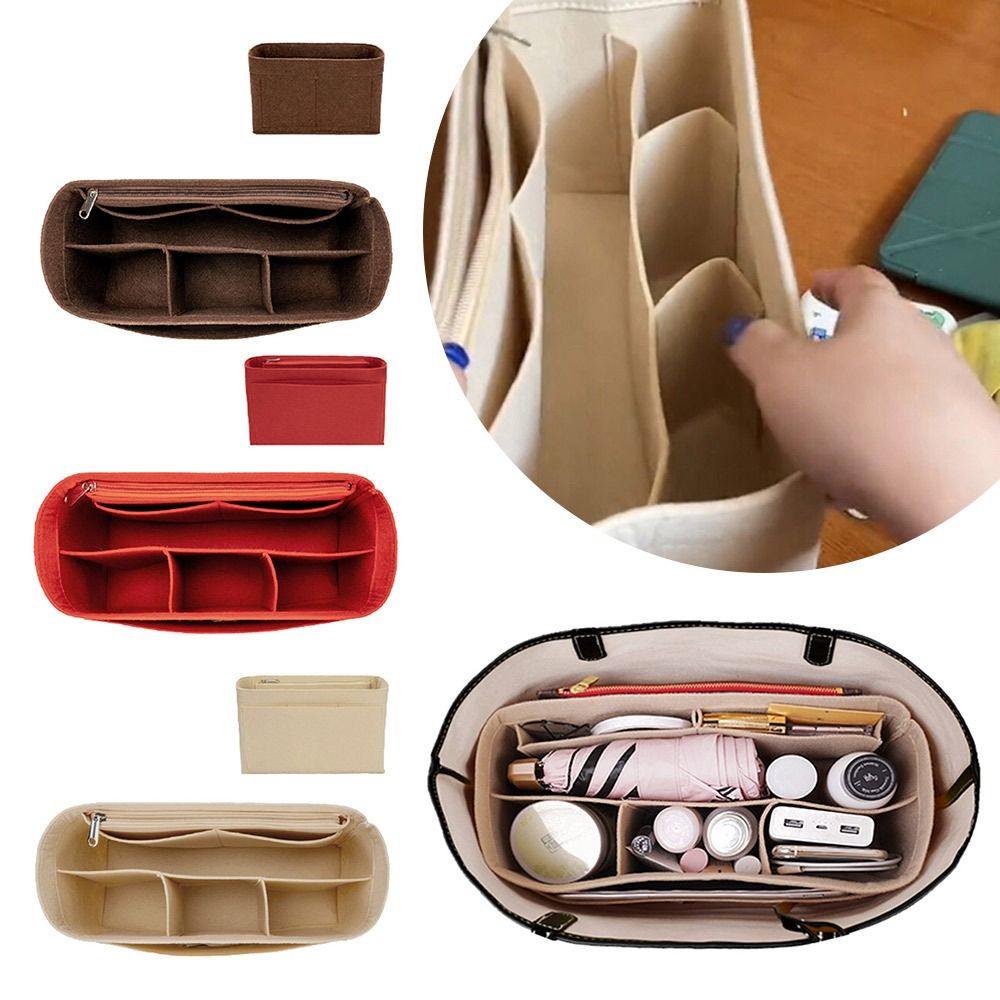 Multi-Pocket-Handtaschen-Organizer für lv speedy25/30/35/Gentleman-Tasche Aufbewahrung tasche mit großer Kapazität Filz Geldbörse Einsatz Handtaschen futter