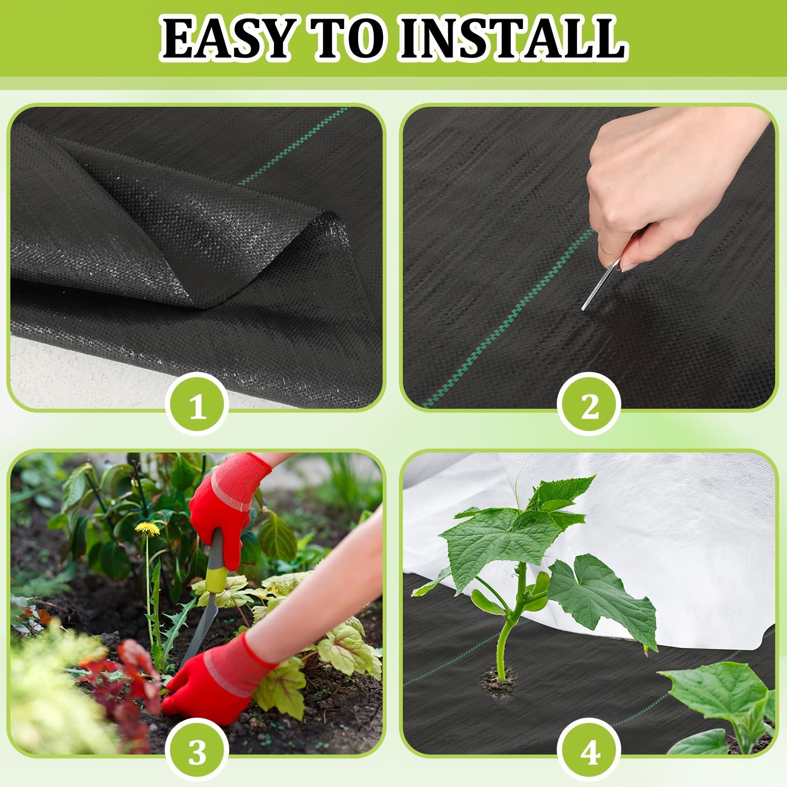 잡초 장벽 직물 헤비 듀티, 짠 잡초 제어 직물, 미끄럼 방지 야외 고무 바닥 매트, 잡초 블록 폴리에틸렌 지상 Co