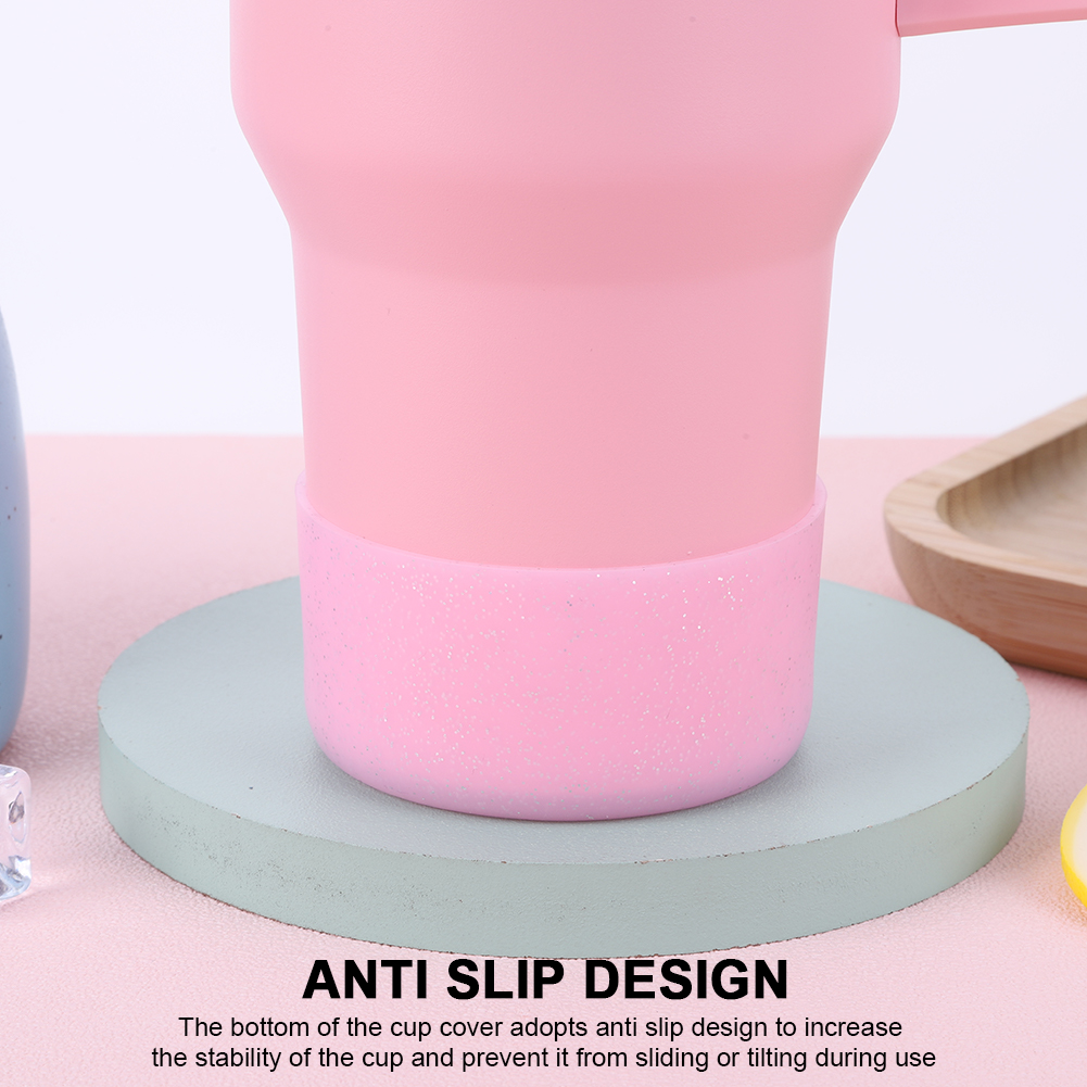 Capa inferior para garrafa de água, universal, 7.5cm, silicone de qualidade alimentar, capa protetora para stanley 40oz/30oz, base de copo