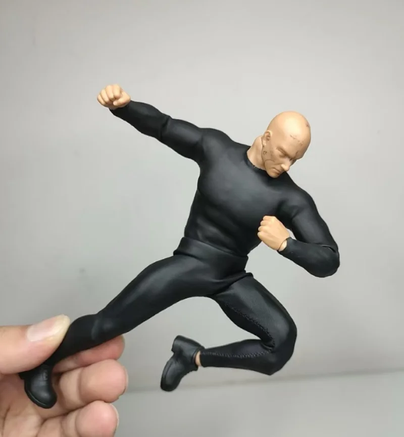 Vtoys用タイトフィットスーツセット,ブラックトップとパンツ,6インチモデル,1:12スケール