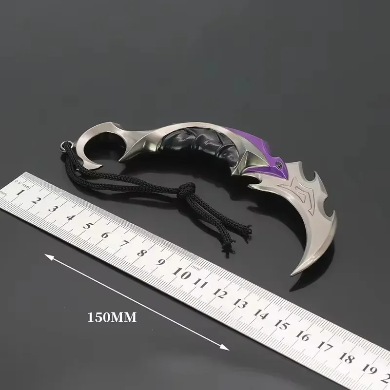 15cm valorant armaelee reaver karambit faca de metal jogo periférico katana samurai espada lâmina sem cortes ornamentos presente meninos brinquedo
