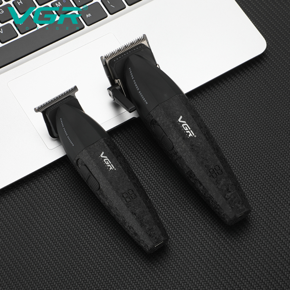 VGR maquina de cortar cabello maquina de cortar cabelo Aparador de Pelos Profissional Máquina de Cortar Cabelo Elétrica Barbeiro Máquina de Cortar Cabelo 9000 RPM Corte de Cabelo Metal Aparador para Homens V-640