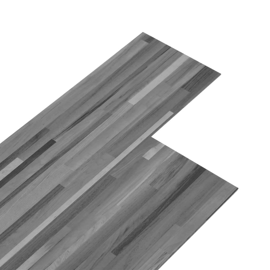 Self-Adhesive PVC Flooring Planks - 4.46 m², 3mm Thick, Stylish Striped Grey Design