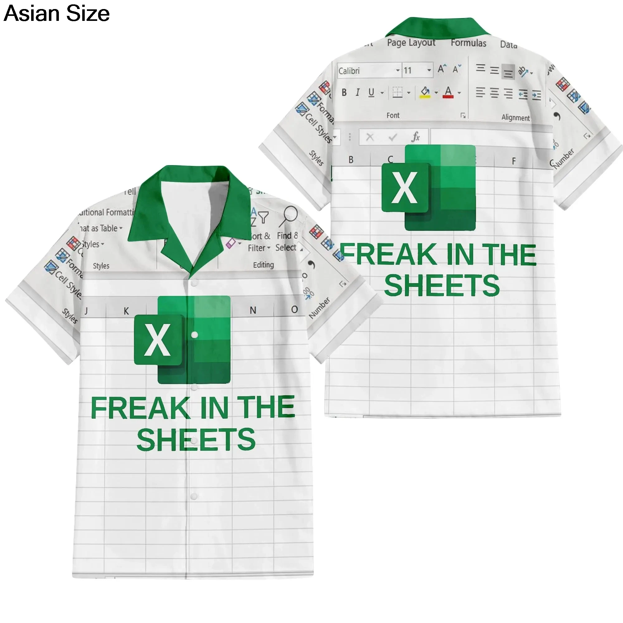 ตลก Excel เสื้อฮาวาย Aloha Beach เสื้อฮาวายส่วนบุคคลเสื้อฮาวาย - ของขวัญวันหยุดฤดูร้อน, ของขวัญครอบครัวเสื้อทํางาน