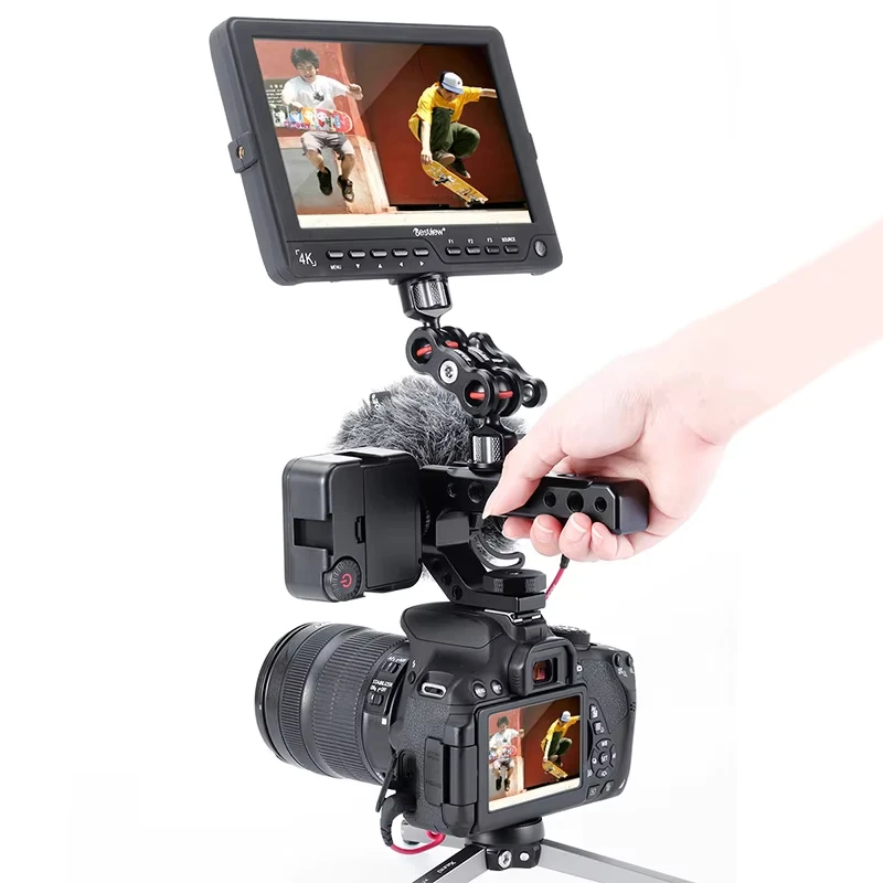 DSLR Camera Top Handle Grip Mirrorless Smallrig Camera Cold Shoe Adapter Mount Hand Held Stabilizer Camera Accessory Top Handle