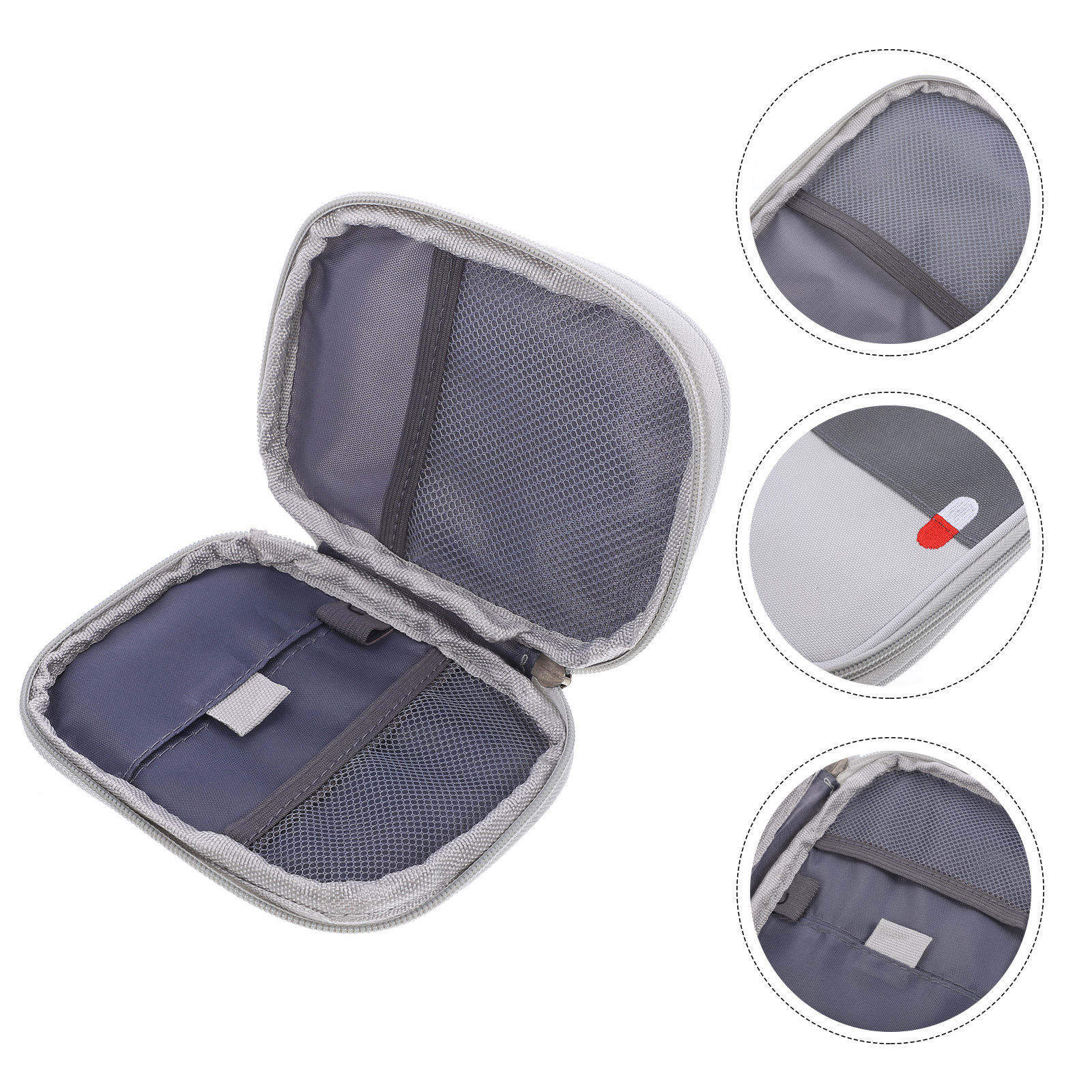 Botiquín de primeros auxilios, bolsa vacía, cremallera portátil, suministro médico de tela Oxford 600d, viaje de emergencia