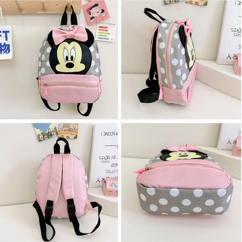 กระเป๋าเป้สะพายหลังการ์ตูนสําหรับเด็กทารกเด็กหญิง Minnie Mickey Mouse เด็กน่ารักกระเป๋านักเรียนอนุบาลกระเป๋านักเรียนเด็กของขวัญ