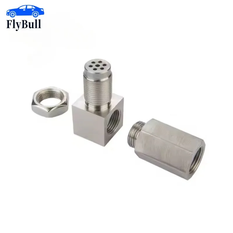 M18 * 1.5 Universal 90 Graus Mini Catalisador O2 Sensor Sensor de Oxigênio com Um Mini Conversor Catalítico