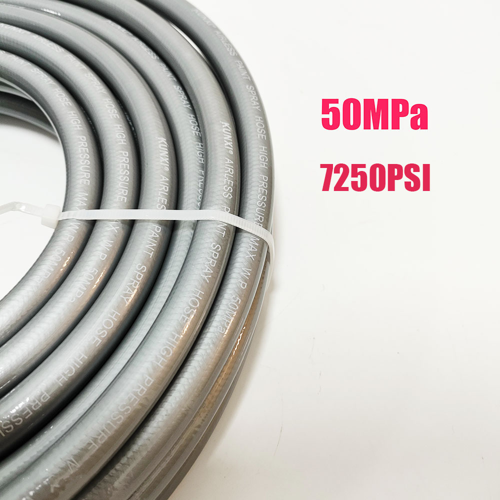 ユニバーサルエアレススプレーホース,超フレキシブル,2層ファイバー,最大圧力7250psi,0.5m〜40m, 1/4インチ,新品