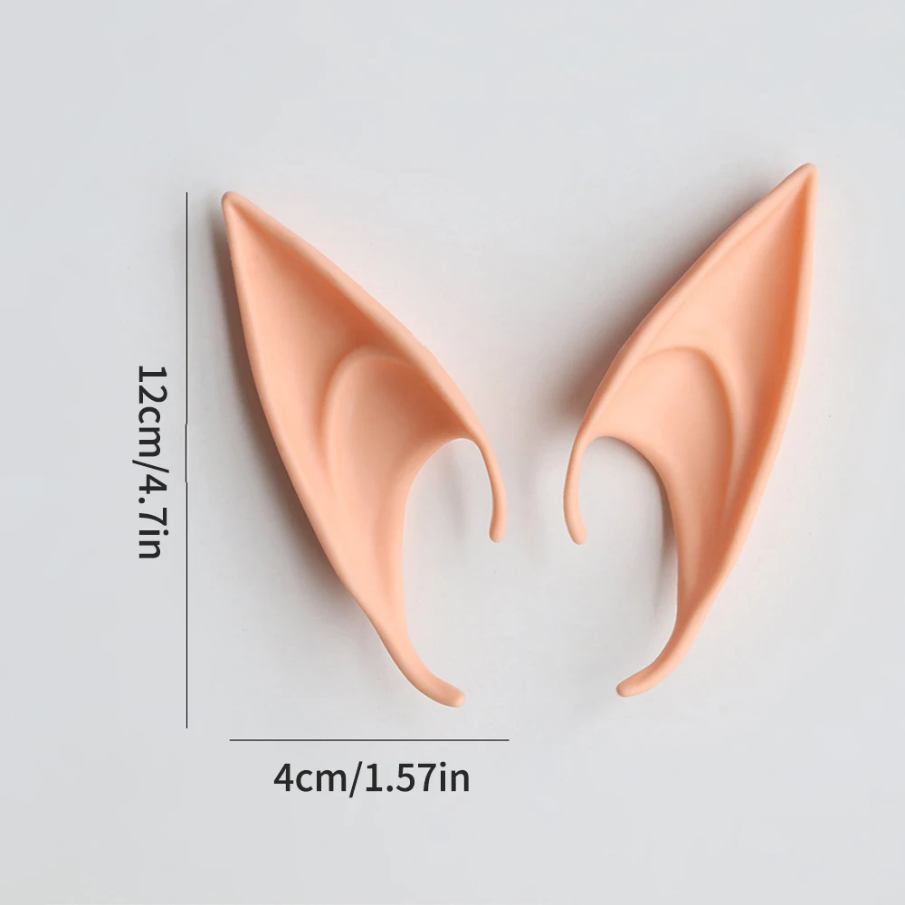 1 paio di orecchie da elfo di Halloween, ballo in maschera, avatar, orecchie a punta, oggetti di scena per feste, mostro delle fate, orecchie finte