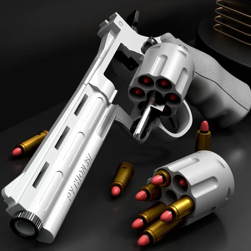 ZP5 Revolver Soft Bullet Gun 357, simuliertes Auswurfspielzeug, Pistole für Erwachsene, Jungen und Kinder, Soft Bullet-Spielzeugpistole, Waffenmodell