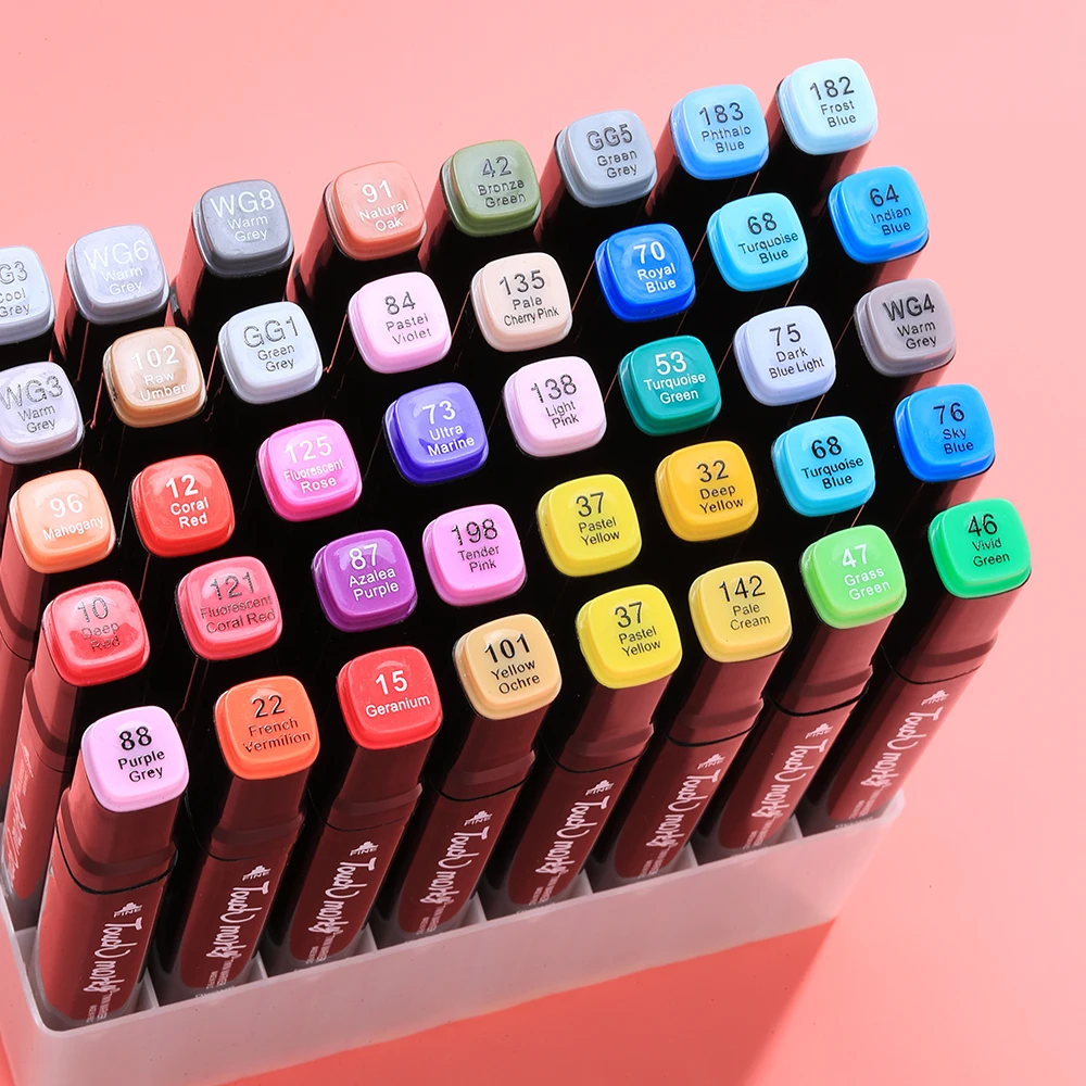 30/40/60/80 สีแอลกอฮอล์ Felt Markers ปากกา Dual Tip ถาวรศิลปิน Art โรงเรียน Manga Sketching Markers นักเรียนของขวัญ