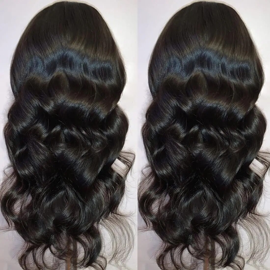 Onda do corpo 13*4 perucas sintéticas dianteiras do laço, peruca longa da parte dianteira do laço sem cola com linha fina natural pré arrancada e cabelo do bebê