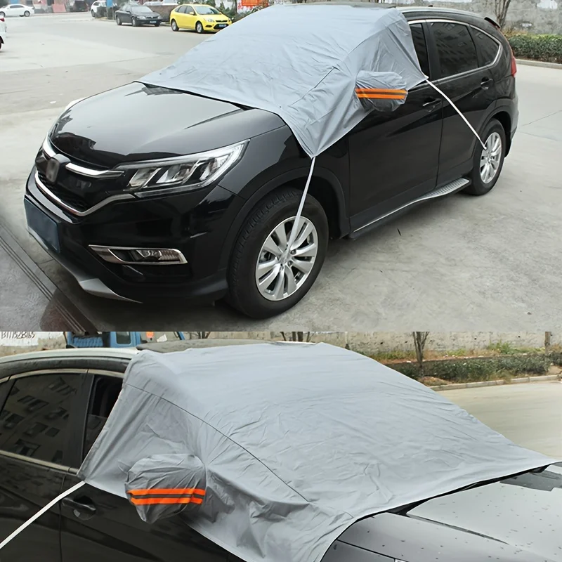 ที่บังแดดกระจกหน้ารถ RV ที่บังแดด selimut mobil สี่ฤดูกาลผ้าคลุมหิมะอเนกประสงค์