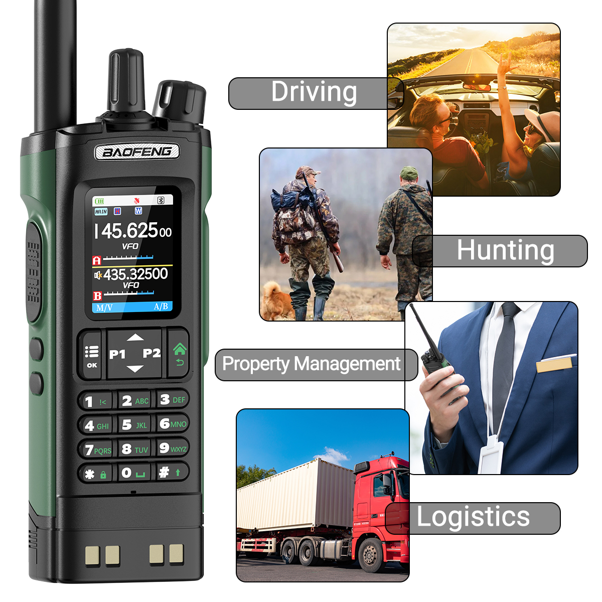 BAOFENG UV-32 GPS Walkie Talkie Air Band 10W 1000CH Long Range Bluetooth Programmierung Zwei Weg Radio Für Jagd Hotel flüchtig
