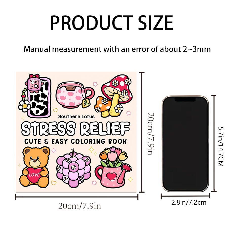 CUTE Bold-easy Patterns Coloring Book for Adults Cute Drawing Book Perfect Gift for Party and Birthday