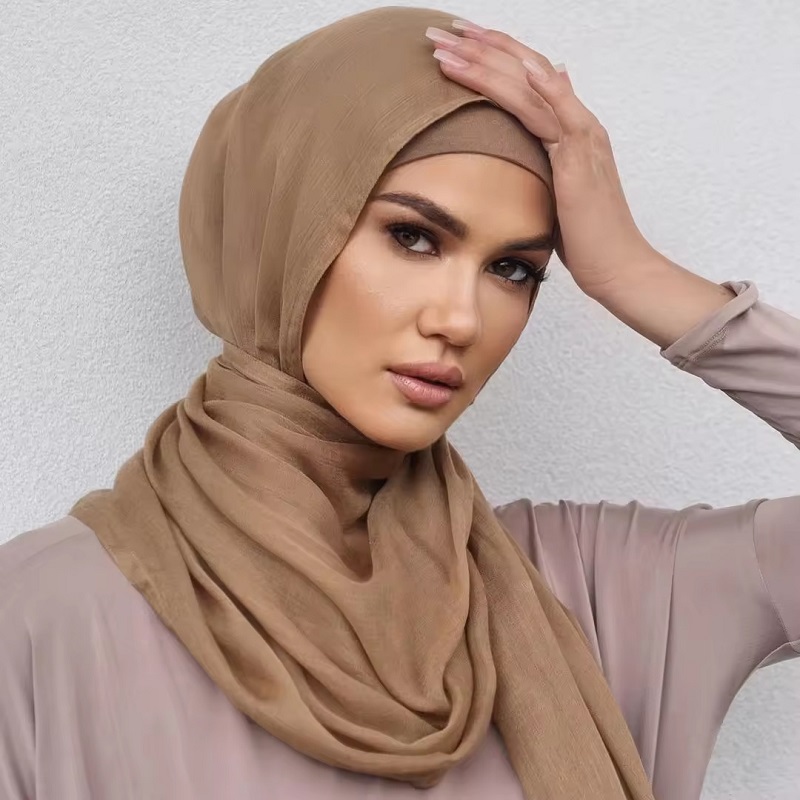 Algodão rayon modal hijabs cachecol envolve tamanho grande simples xales longos muçulmanos hijab turbante islâmico headbands 185*85cm