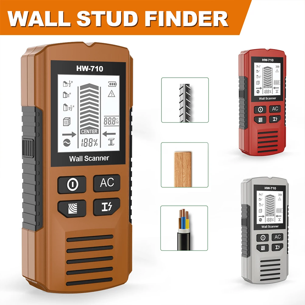 6-in-1 Stud Finder Wandscanner Groene achtergrondverlichting Elektronische Stud Detector voor 1-1/2 Inch Gipsplaten Stud Center Detecteren