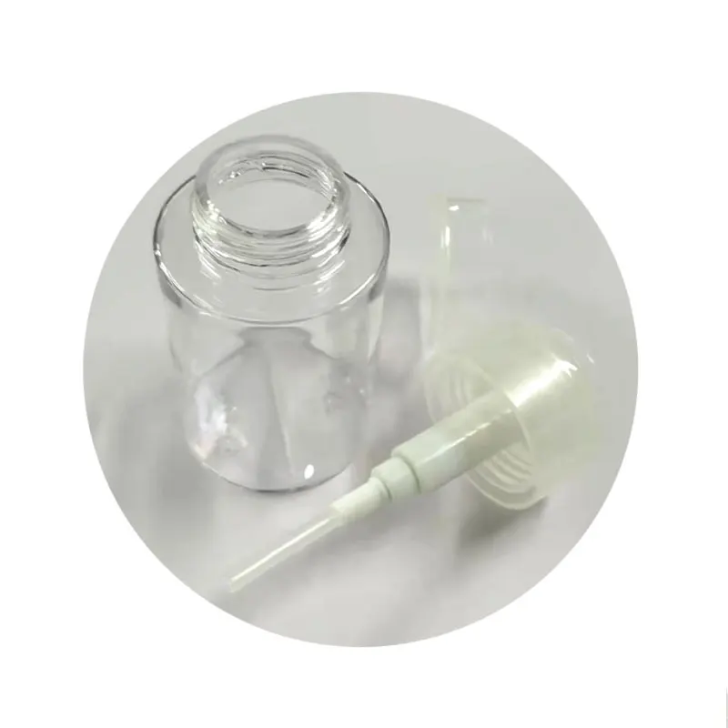 Bottiglie riutilizzabili Bottiglia vuota per imbottigliamento con pompa a spinta per imballaggio di bottiglie per smalto e struccante