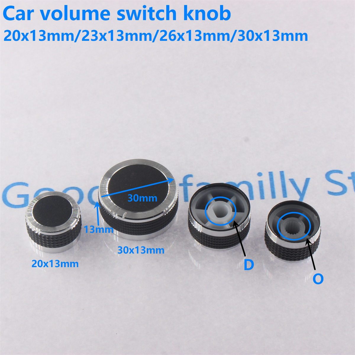 Reproductor de CD de Audio para coche, tapa de interruptor de ajuste de volumen, 22x15MM, perilla de plástico Universal para navegación de coche