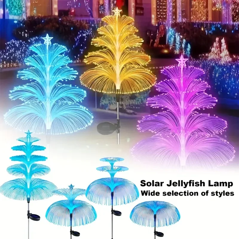 Luci meduse a LED ad energia solare Illuminazione da giardino per esterni a 7 colori che cambia per luci da giardino in plastica durevoli per patio