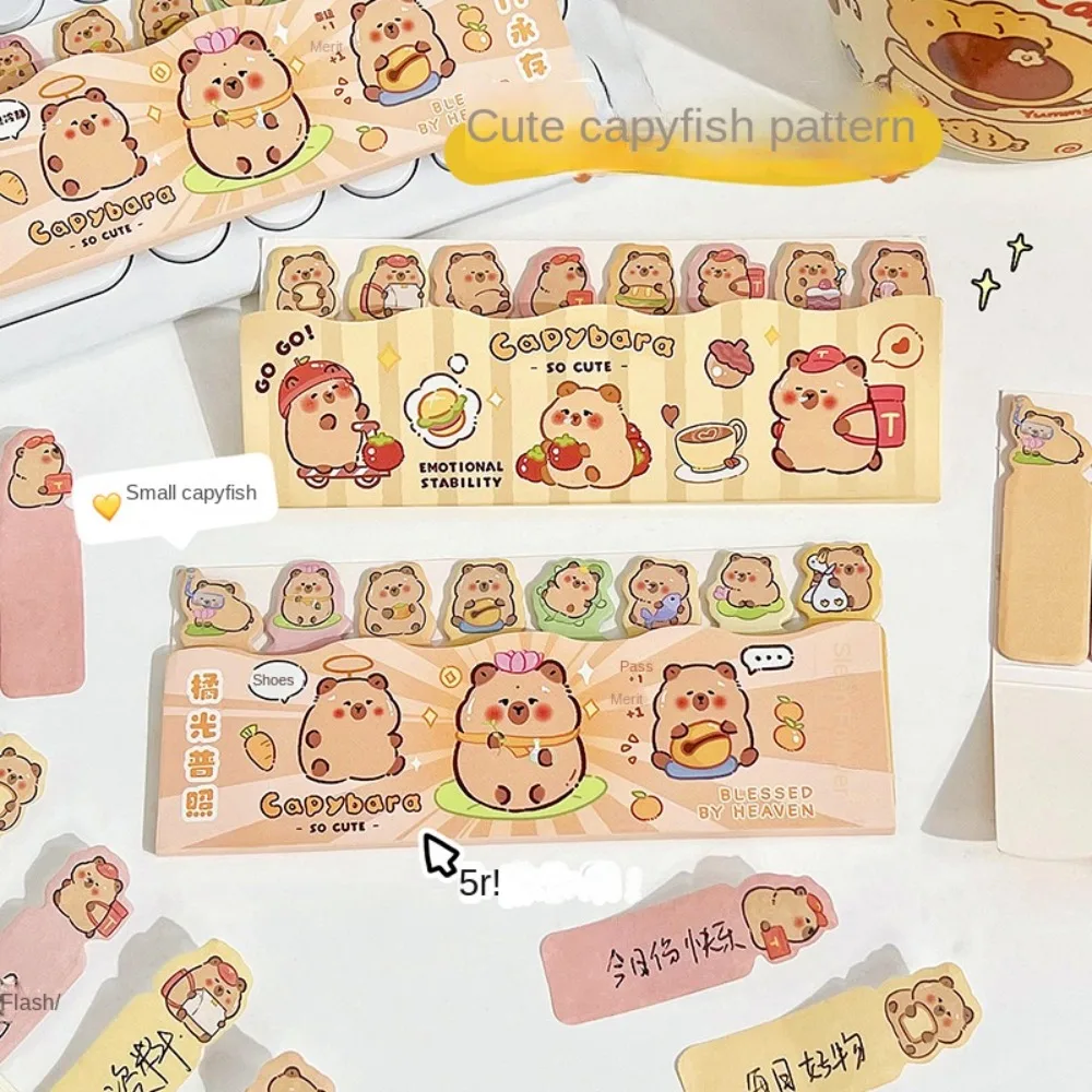 Cute Cartoon Capybara Index Sticky Calendar Marking Labels Book Annotations Capybara Note Tabs School Supplies Self Adhesive