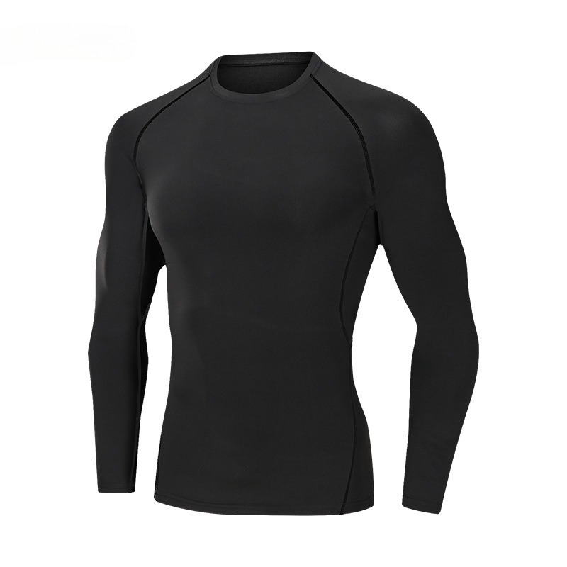 Fitness clothing, tight fitting clothes, men's quick drying sports, long sleeves, football, skiing, suitable for all seasons