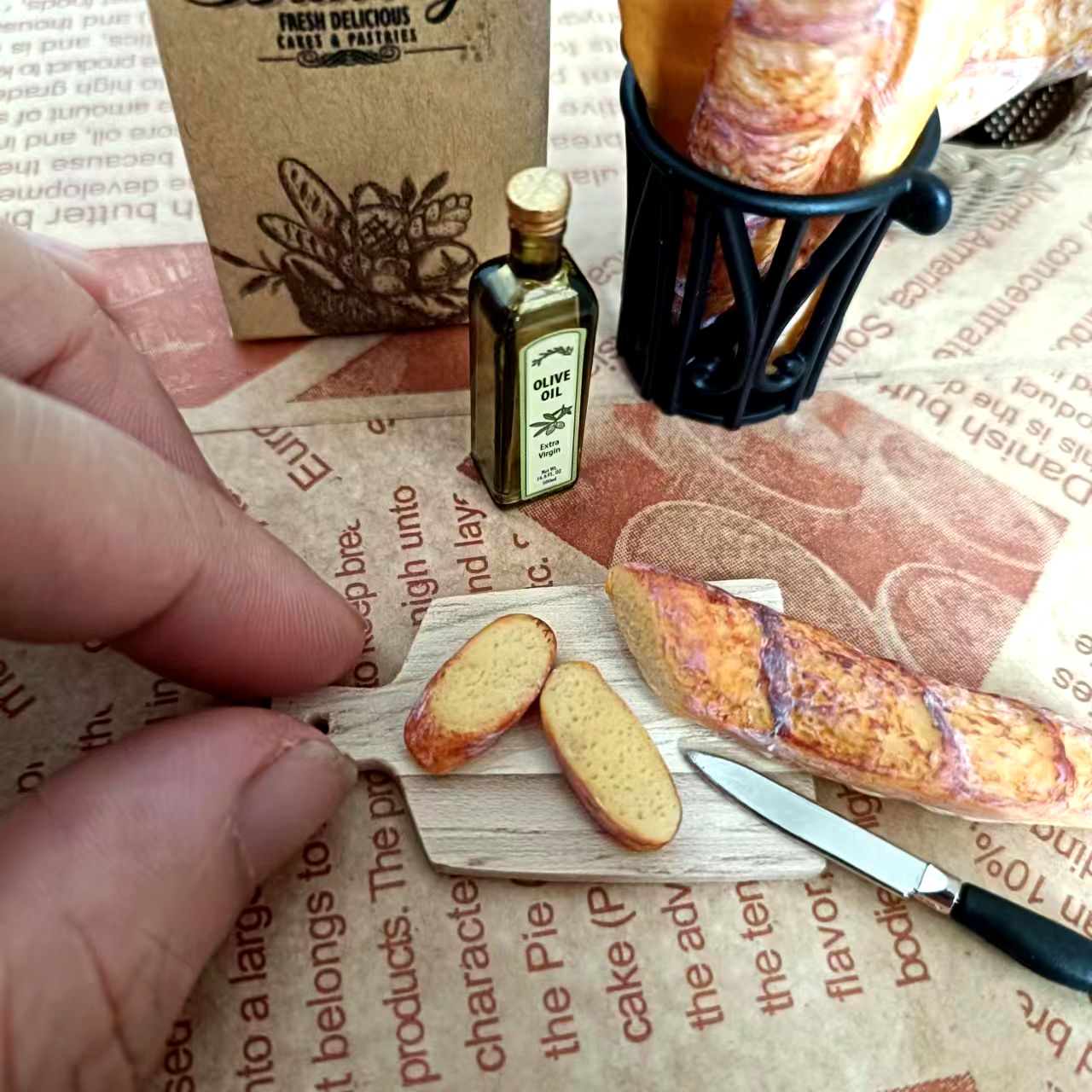 NEW Handmade 1/6 Scale Dollhouse Miniature Baguette Simulation Toys Mini Clay Bread for Blyth OB11 BJD Kitchen Accessories