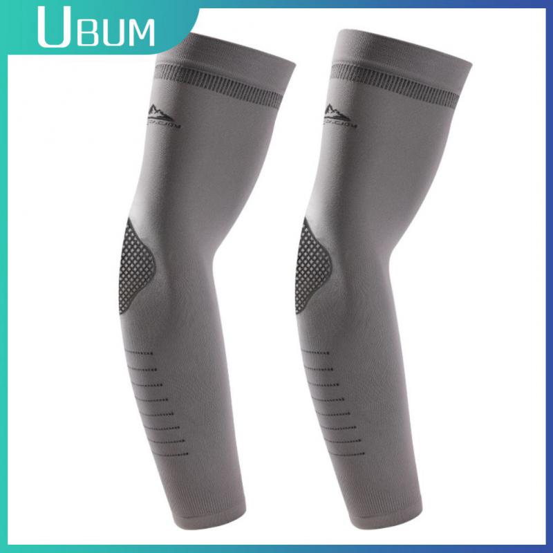 Mangas de protección solar de seda de hielo para hombre, protectores de brazos elásticos para deportes de ciclismo, secado rápido, absorbentes del sudor, 2 uds.