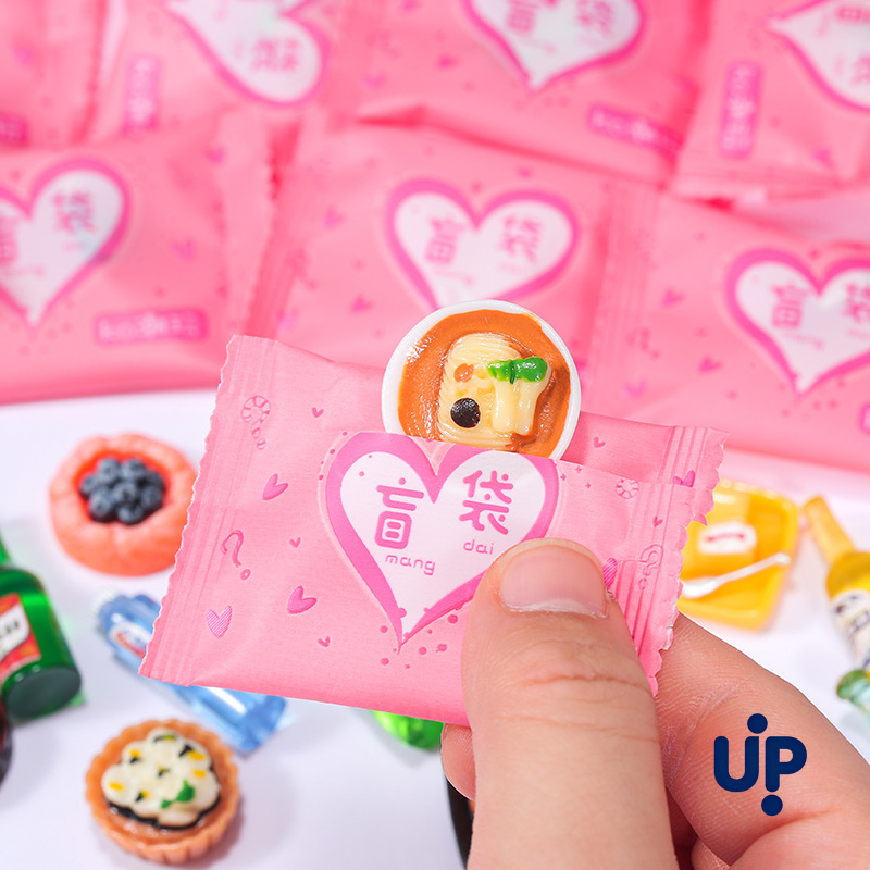 Random Style Bag Miniature Food Toy Mini Model Toys Simulation Supermarket Snacks Drinks Wine Bottles Jewelry Small Ornaments