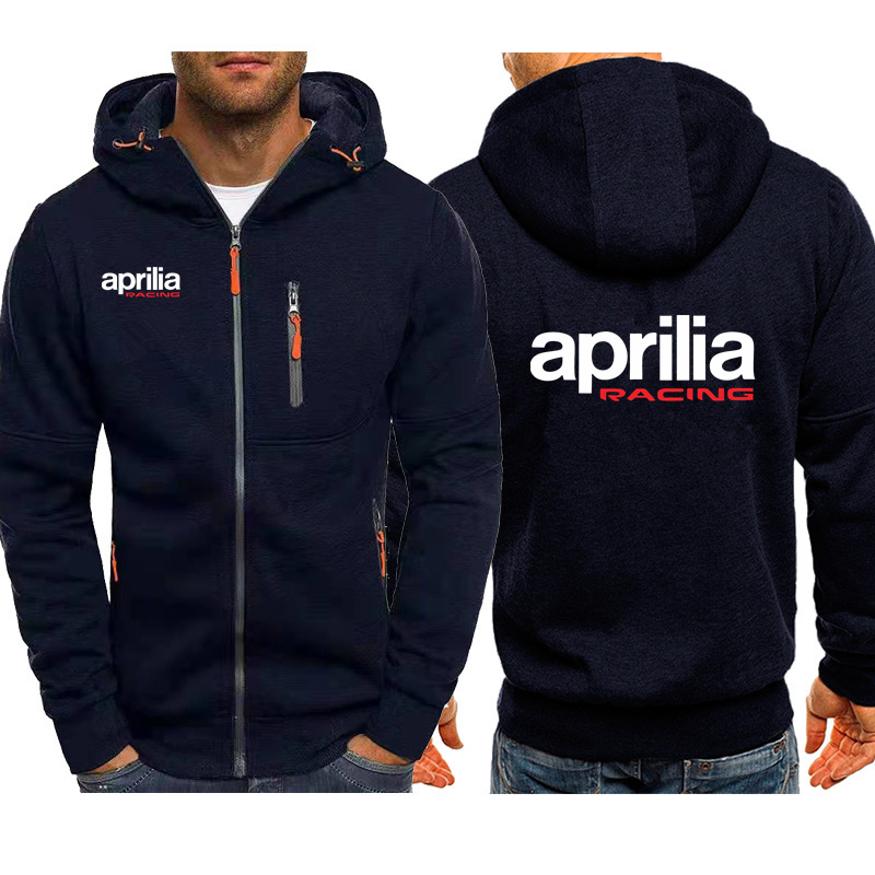 2024 남성 자켓 Aprilia Racing 프린트 탑 후드 맨 자켓 지퍼 의류 패션 캐주얼 운동복 하라주쿠 양털 스포츠