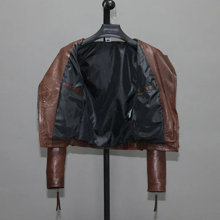 Куртка женская из натуральной козьей кожи растительного дубления