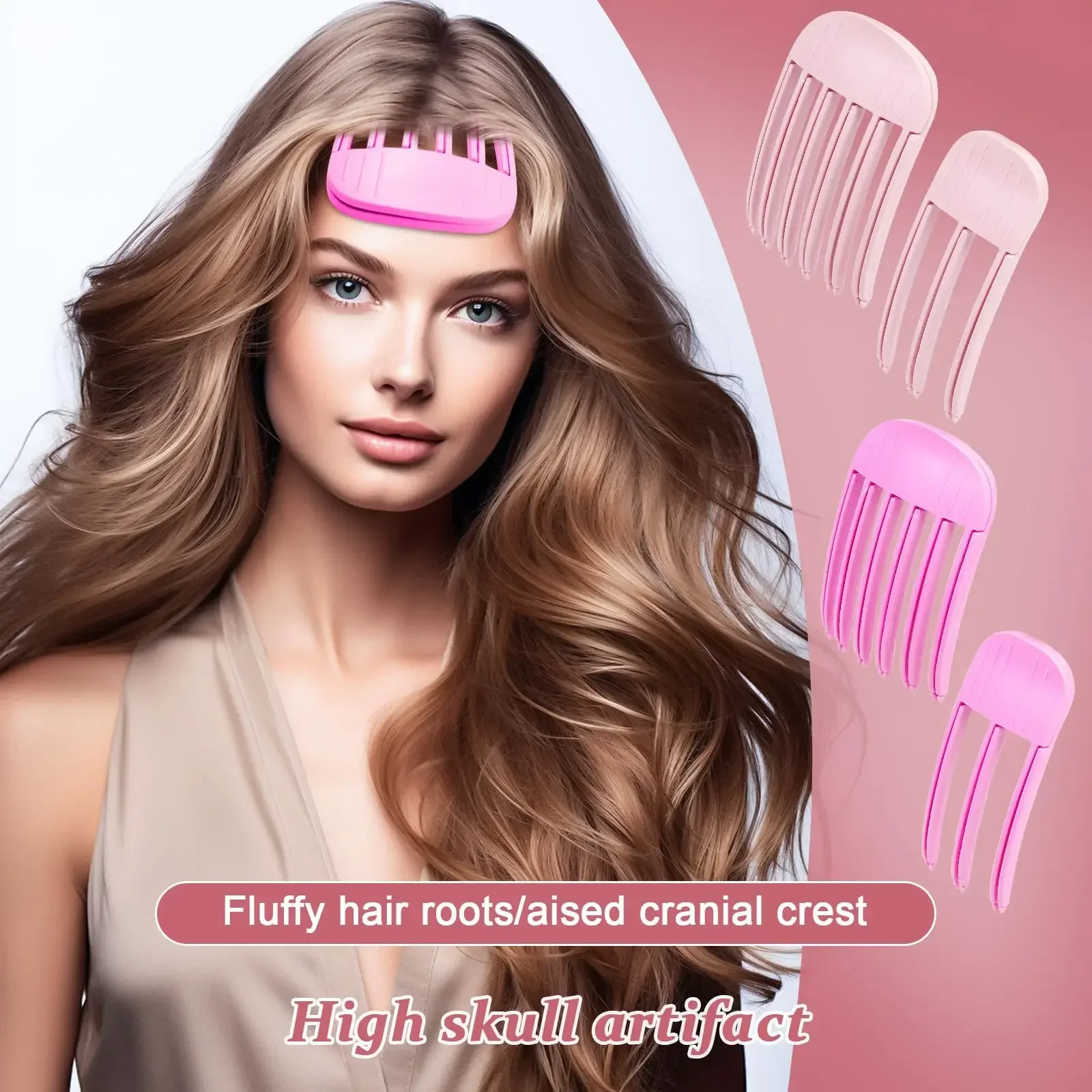 2Pcs Flauschigen Haarnadel Curling Pony Clips Haar Wurzeln Volumizing Haar Clips Set Frauen Curling Feste Clip Mode Volumen Haar roller