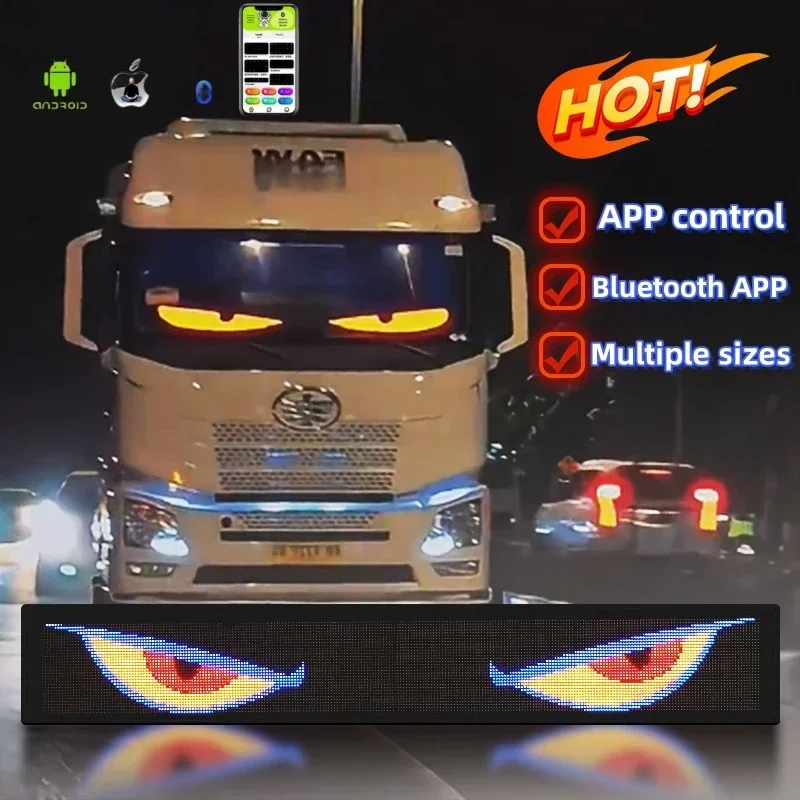 ที่พูดได้หลายภาษา LED ป้ายรถ Soft Matrix แผงสมาร์ท APP DIY จอแสดงผล LED แบบยืดหยุ่นสําหรับรถบรรทุกรถหน้าต่างไฟโฆษณา