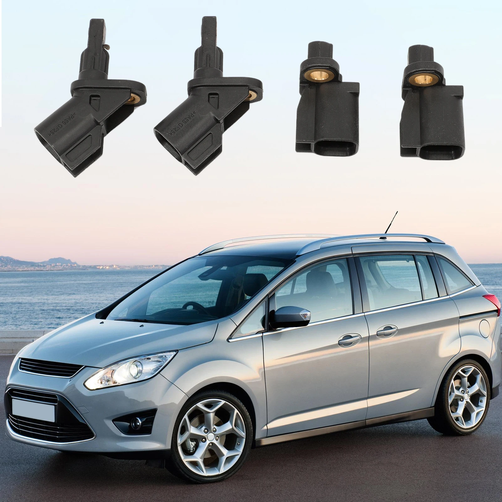 4 шт. датчик ABS для Ford Focus mk2 mk3 Galaxy mk2 Kuga mk1 Mondeo mk4 SMax CMax Mazda 3 BK BL 5 CW Volvo C30 C70 ‎ 3M5T-2B372-BD