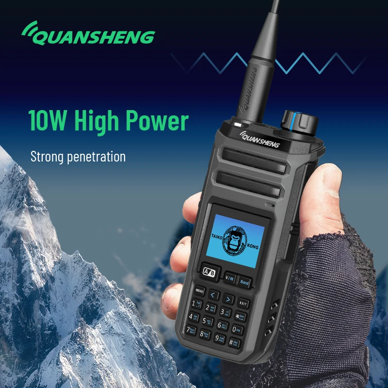 Quansheng New Taiko Kong TK11 (5)  10W Walkie Talkie Magic Voice Spectrum Analyzer Frequency Meter Wireless AM FM Ham Radio