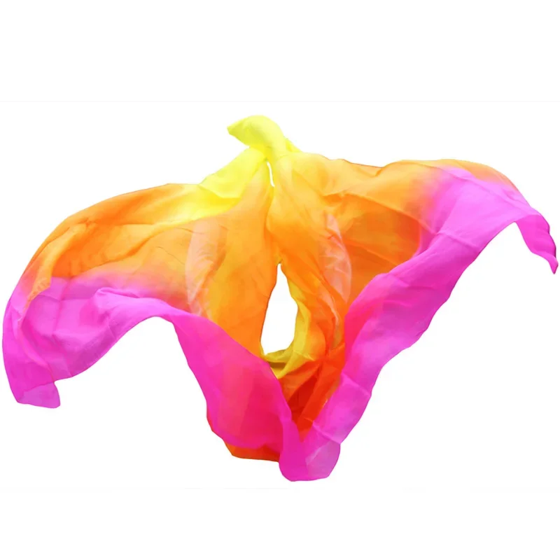 Velo de seda para danza del vientre, 100% de seda auténtica, accesorio para danza del vientre, bufanda de mano, chales, accesorio de actuación de bailarina del vientre, se puede personalizar