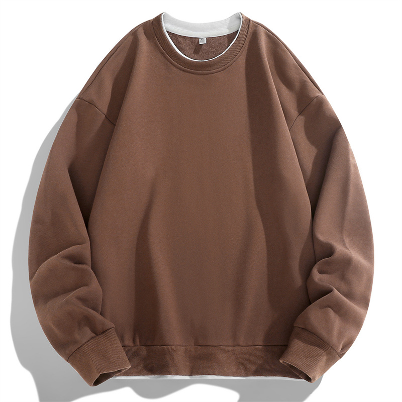 2023 남성 오 넥 기본 후드 남성 캐주얼 루즈 하라주쿠 후드 티 스웨터 긴 소매 탑 솔리드 컬러 streetwear 풀오버