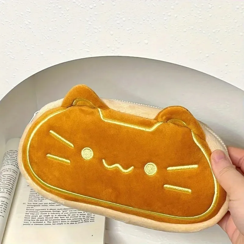 Bolso de mano para estudiante de gato estilo Ins, bonito estuche para lápices de alto valor, papelería, almacenamiento de gran capacidad, bolso pericarp para chica
