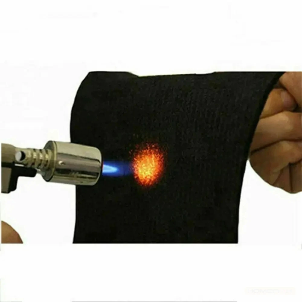 Almohadilla ignífuga HOMEFISH, manta protectora de soldadura negra, almohadilla aislante, almohadilla de trabajo de alta temperatura, varios tamaños duraderos