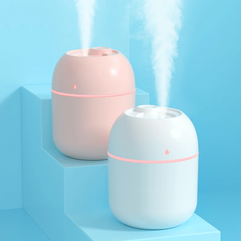 USB Luchtbevochtiger Verstuiver Aroma Olie Diffuser Mute 220 ml Luchtbevochtiger met Nachtlampje voor Auto slaapkamer Cool Mist Sproeier