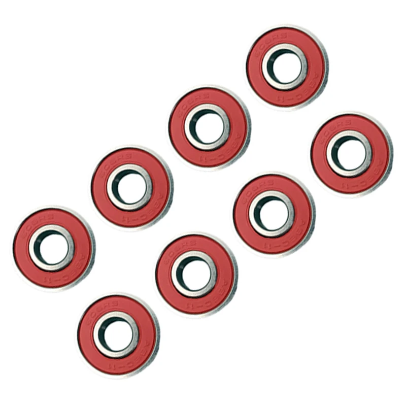 8PCS ABEC-11 high-speed bearing 608RS is suitable for skateboard long board inline roller skates, ice skates, and low-noise