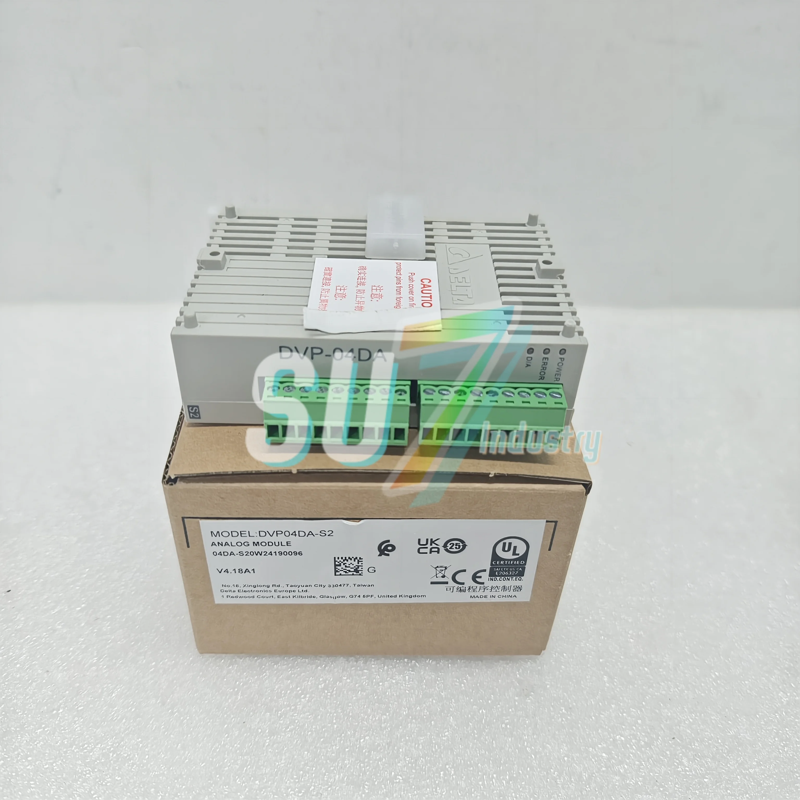 Módulo PLC DVP04DA-S2 Novo na caixa