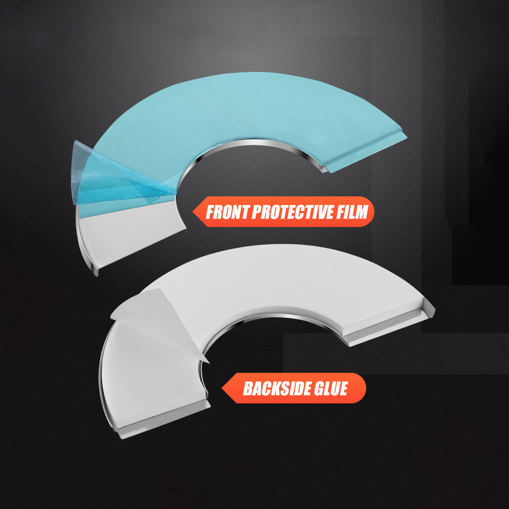 Edelstahl Wasserhahn dekorative Abdeckung selbstklebende Wasserhahn Dusche Wasserrohr Chrom-Finish Wandabdeckungen Badezimmerzubehör