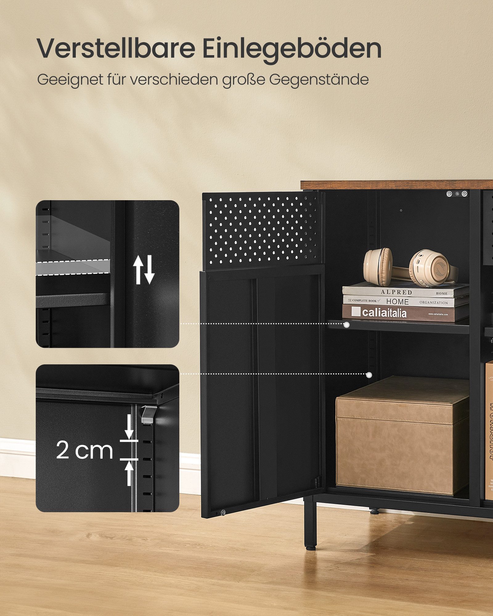 Songmics Opslag S Garderobe Metalen Kledingkast Met Dubbele Deur