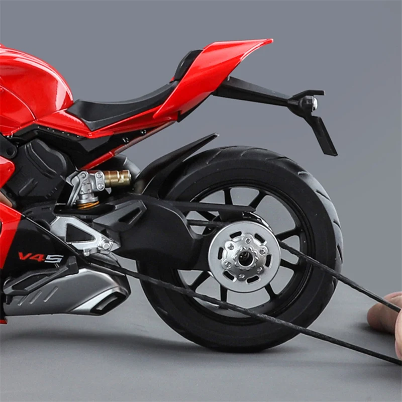 大サイズ 1/9 ドゥカティスパニガーレ V4S 合金レーシングバイクシミュレーションダイキャストメタルストリートバイクモデルライトキッドギフト