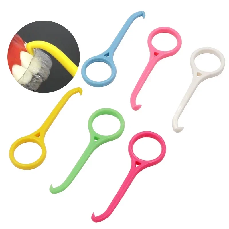 歯科用の取り外し可能な目に見えないブレース抽出器,プラスチック製の取り外しフック,歯科矯正用の取り外し,口腔ケア用のクリアアライナー,10個,60個