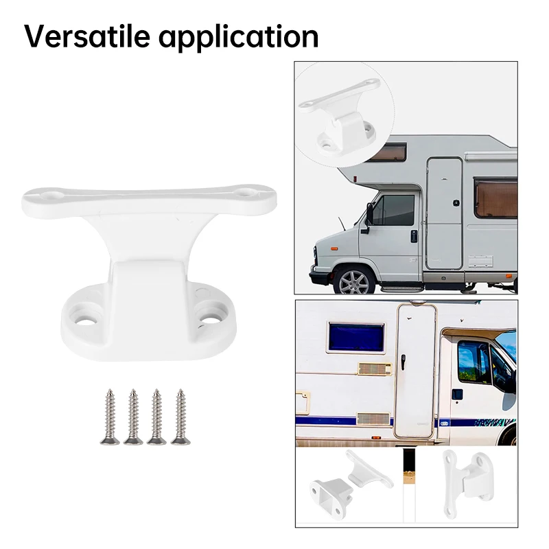 Motorhome door stopper, T-shaped door stopper fixed buckle set, suitable for motorhomes and campers white\black