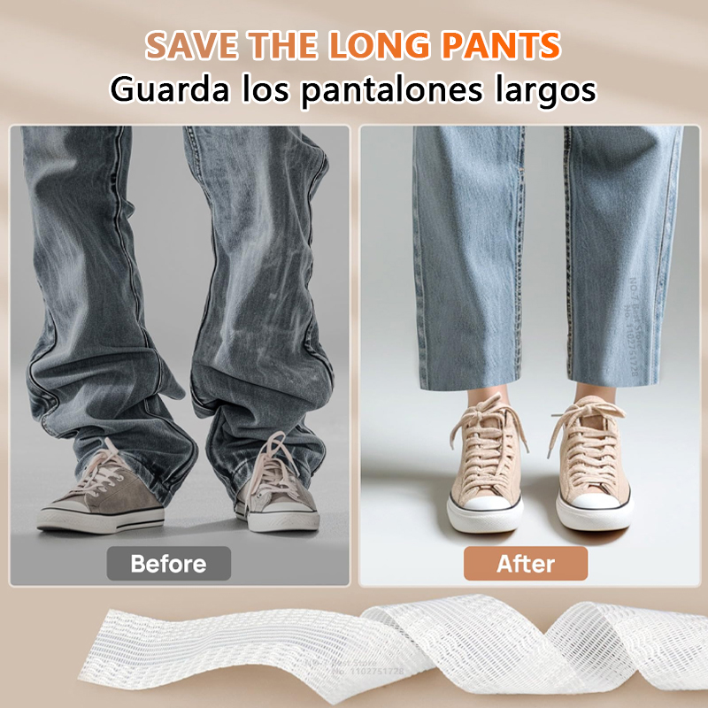 Selbstklebendes Klebeband für Hosensaum, kein Nähen, zum Aufbügeln auf Hosenkante, Saumstreifen, DIY-Stoff-Klebeband für Quick Fix Jean-Kleidung