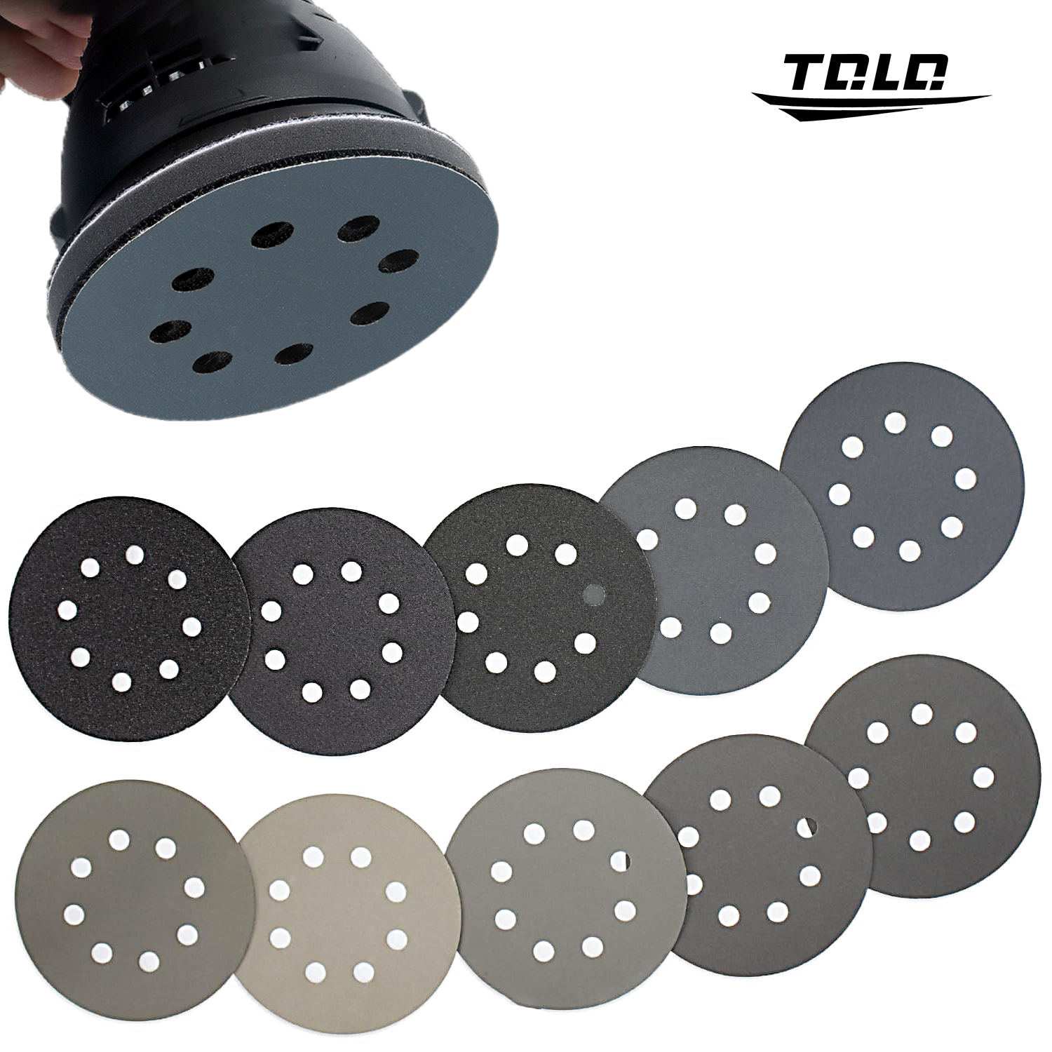125mm 8 Hole Wet Dry Sanding Disc Universal SandPaper Car Metal Woodworking Polished Tools Accessories Polishing Abrasive Discs